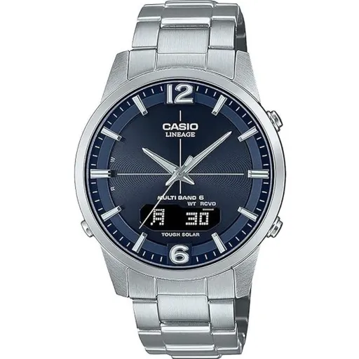 Relógio Masculino Casio LINEAGE Multi Band 6 Tough Solar Prateado (Ø 40 mm)