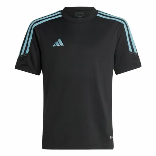 Camisola de Manga Curta Infantil Adidas Tiro 23 Preto