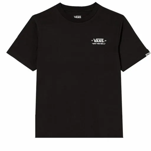 Camisola de Manga Curta Infantil Vans Mini Scrip Preto