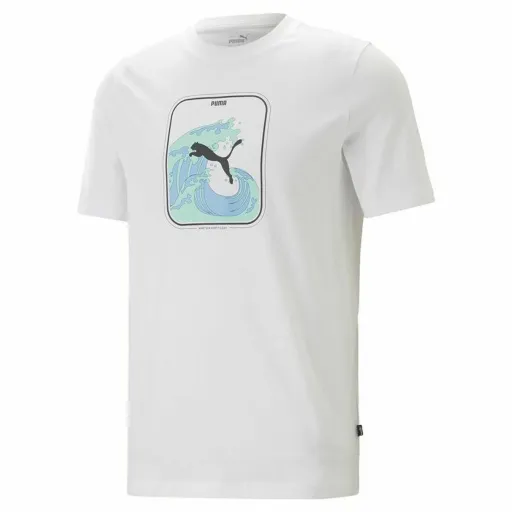 T-Shirt Puma Graphics Wave Branco Homem