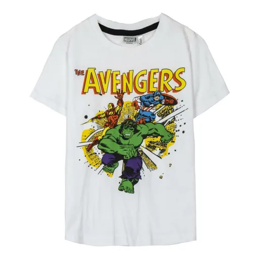 Camisola de Manga Curta Infantil Marvel Branco