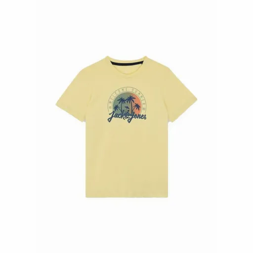 Camisola de Manga Curta Infantil Jack & Jones Jjsummer Smu Vibe Tee Amarelo