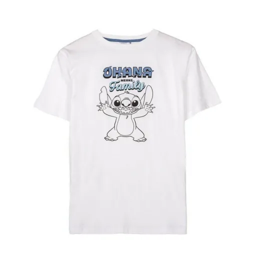 Camisola de Manga Curta Homem Stitch Branco