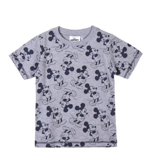 Camisola de Manga Curta Infantil Mickey Mouse Cinzento