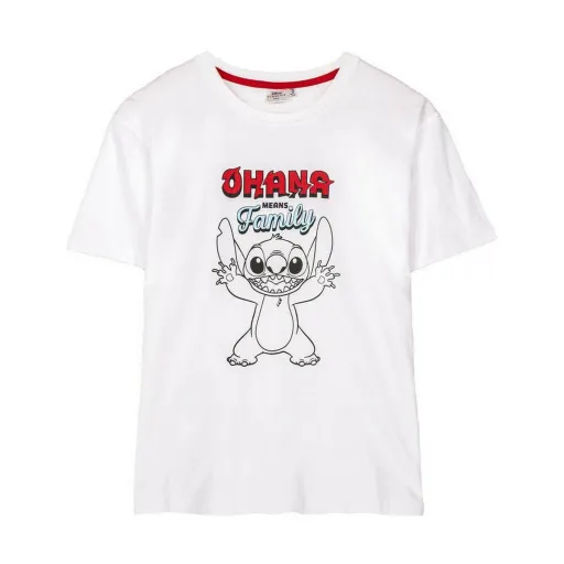 Camisola de Manga Curta Mulher Stitch Branco