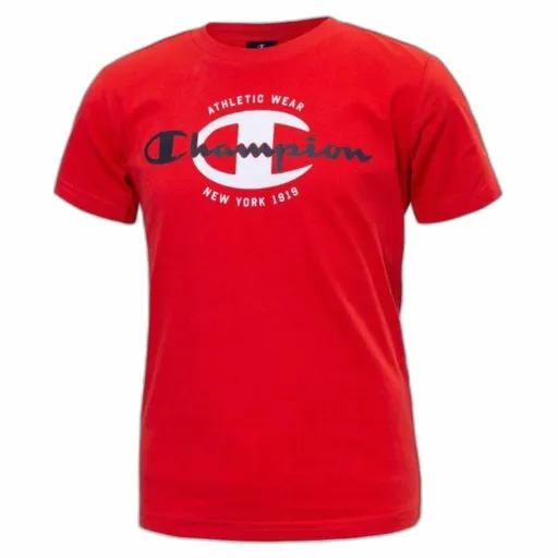 Camisola de Manga Curta Criança Champion Crewneck  Vermelho