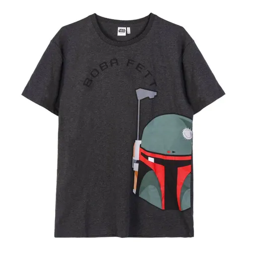 Camisola de Manga Curta Homem Boba Fett Cinzento Cinzento Escuro Adultos