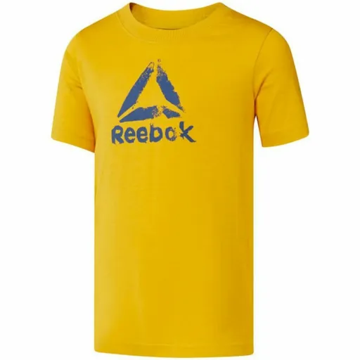 Camisola de Manga Curta Criança Reebok Elemental Amarelo