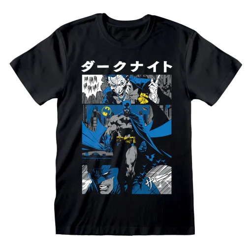 Camisola de Manga Curta Batman Manga Cover Preto Unissexo