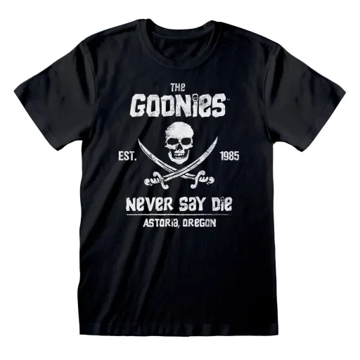 Camisola de Manga Curta The Goonies Never Say Die Preto Unissexo