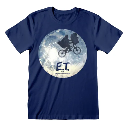 Camisola de Manga Curta E.T. Moon Silhouette Azul Unissexo