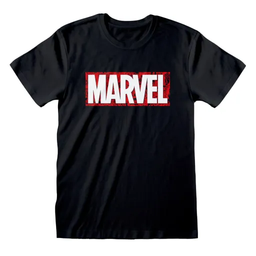 Camisola de Manga Curta Unissexo Marvel Preto