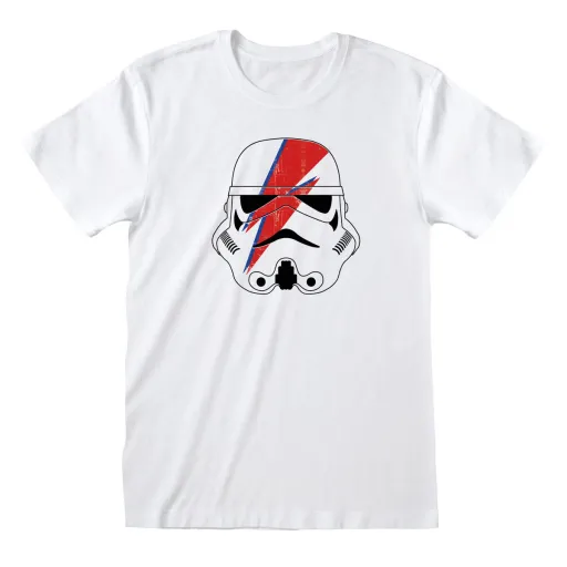 Camisola de Manga Curta Unissexo Star Wars Ziggy Stormtrooper Branco