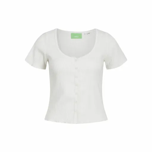 Camisola de Manga Curta Mulher Jack & Jones Jxlucinda Str Ss  Branco