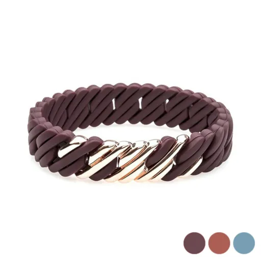 Pulseira Feminino TheRubz Silicone Aço Inoxidável Aço/Silicone