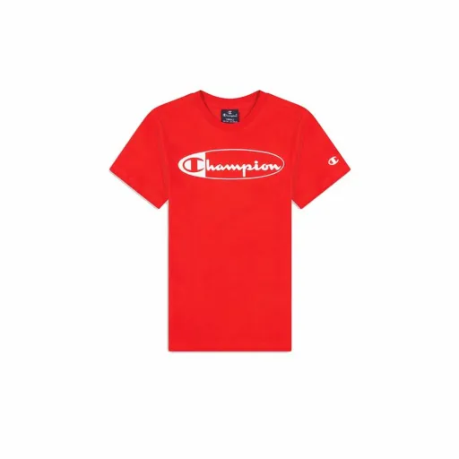 Camisola de Manga Curta Criança Champion Crewneck  Vermelho