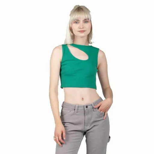 Camisola de Manga Curta Mulher 24COLOURS Casual Verde