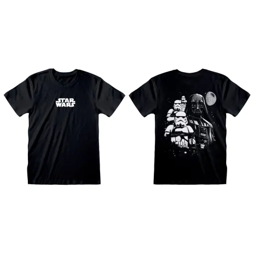 Camisola de Manga Curta Star Wars Collage Preto Unissexo