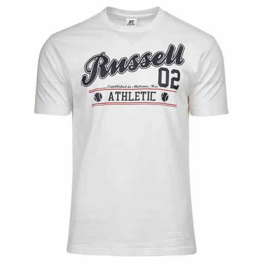 Camisola de Manga Curta Russell Athletic Amt A30311 Branco Homem