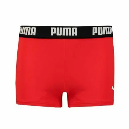 Calções de Banho Boxer para Meninos Puma Swim Logo Vermelho