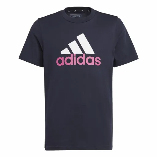 Camisola de Manga Curta Infantil Adidas Essentials Azul Escuro