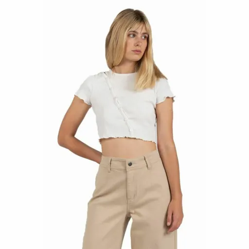 Camisola de Manga Curta Mulher 24COLOURS Casual Branco