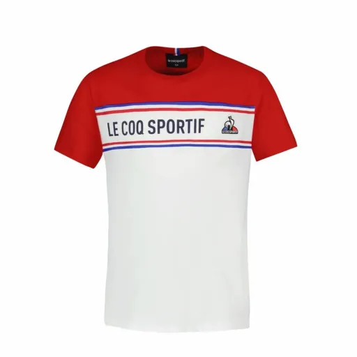 Camisola de Manga Curta Criança Le Coq Sportif  N°2 Tricolore Branco