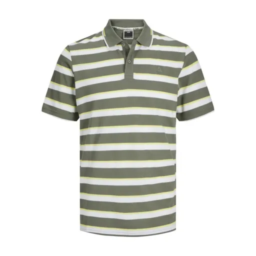 Polo de Manga Curta Homem Jack & Jones JCOHASS AOP 12254958 Verde