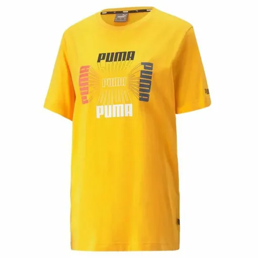 Camisola de Manga Curta Homem Puma Essential Logo Repeat Graphic Amarelo