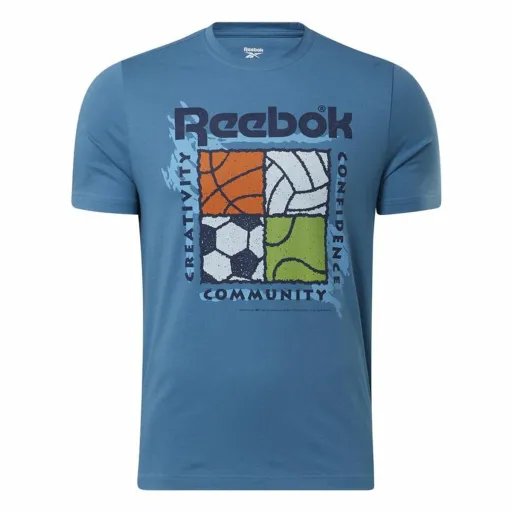 Camisola de Manga Curta Homem Reebok GS Rec Center Azul