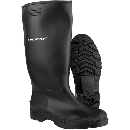 Botas de Água Dunlop Preto Poliéster PVC