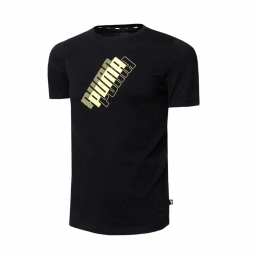 Camisola de Manga Curta Criança Puma Power Logo Preto