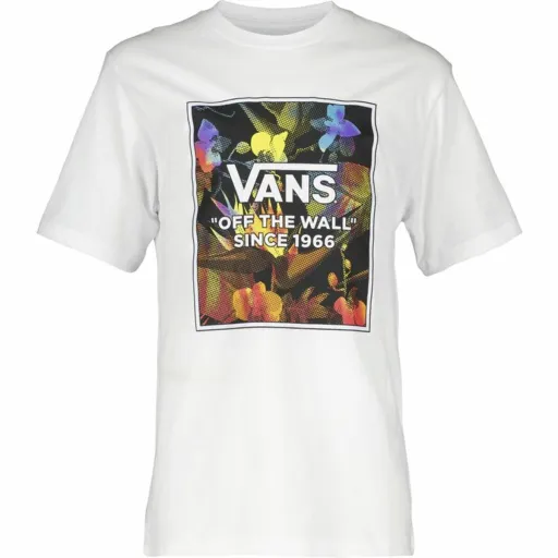 Camisola de Manga Curta Criança Vans Flowers Branco