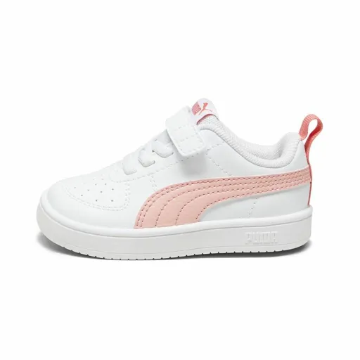 Sapatilhas de Desporto Infantis Puma Rickie+ Branco Rosa Claro