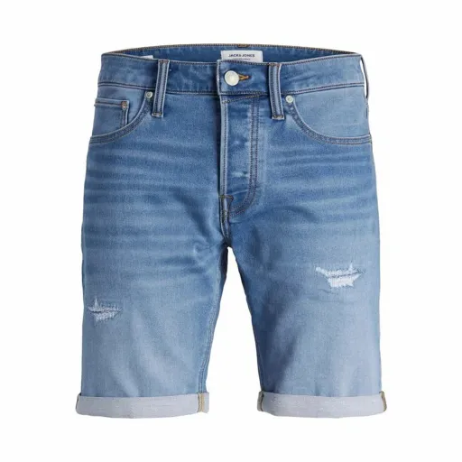 Calças Curtas Jack & Jones Rick Con Ge 709 I.k Azul Vaqueiro