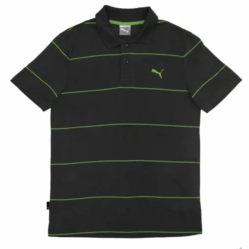 Polo de Manga Curta Homem Puma Jacquard Preto