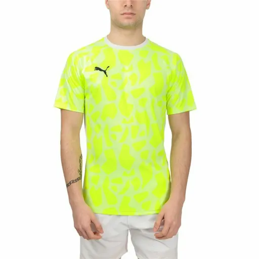 Camisola de Manga Curta Homem Puma Teamliga Amarelo Padel