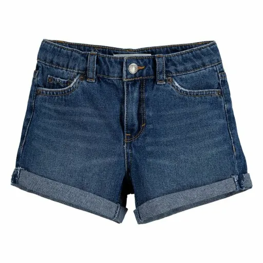 Jeans Levi's Girlfriend Shorty Blue Menina Azul Aço