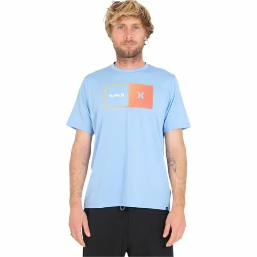 Camisola de Manga Curta Homem Hurley Halfer Gradient UPF Azul