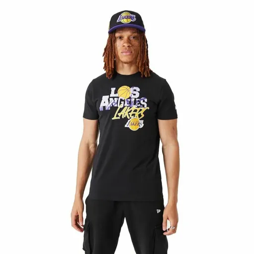 Camisola de Manga Curta Homem New Era  NBA Infill Graphic LA Lakers