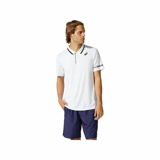 Polo de Manga Curta Homem Asics Court Branco