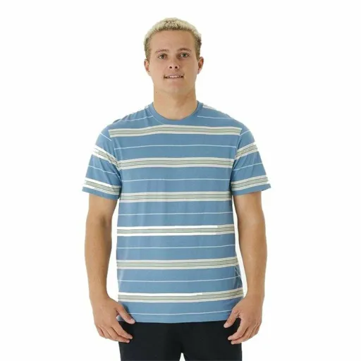 T-Shirt Rip Curl Surf Revival Stripe Água-Marinha Homem