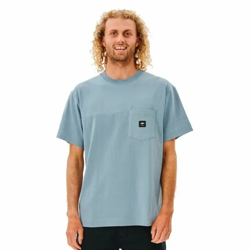 Camisola de Manga Curta Homem Rip Curl Pocket Quality Surf  Azul