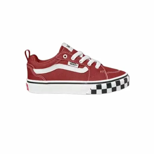 Ténis Casual Criança Vans Filmore Check Bumper Dark Vermelho Escuro