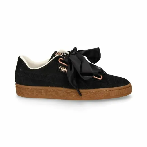 Sapatilhas de Desporto Mulher Puma  Basket Heart Corduroy Preto