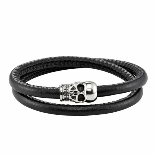 Pulseira Unissexo Thomas Sabo UB0010-825-11 Prateado Preto 15 cm