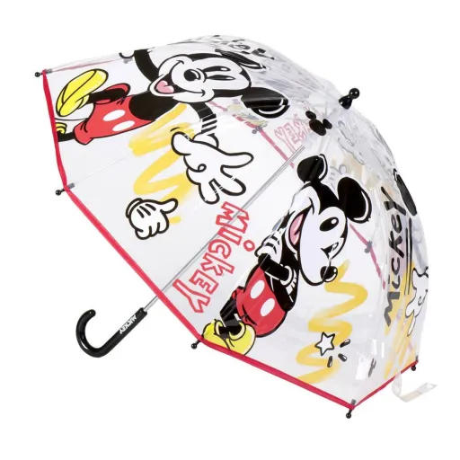 Guarda-Chuva Mickey Mouse Transparente Ø 71 cm Vermelho