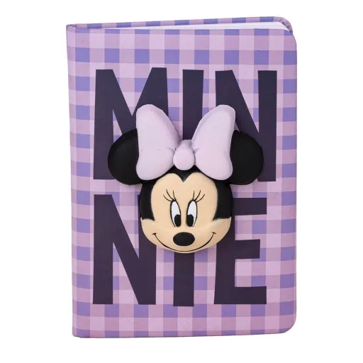 Caderno de Notas Minnie Mouse SQUISHY Lilás 18 x 13 x 1 cm