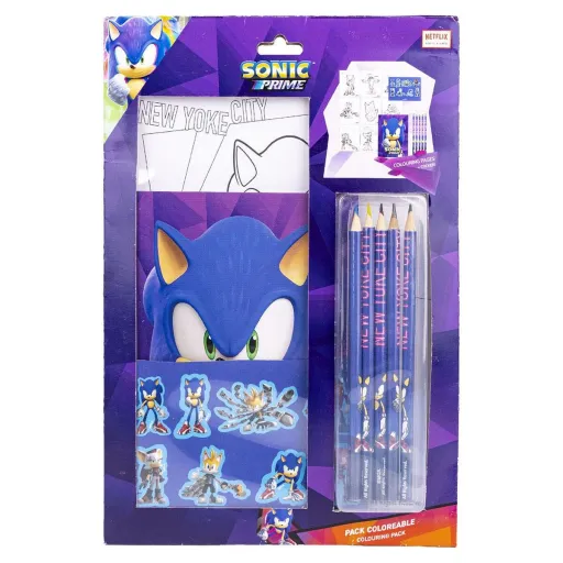 Set de Papelaria Sonic Roxo