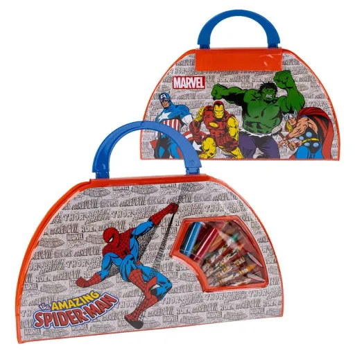 Set de Papelaria Marvel 50 Peças Vermelho